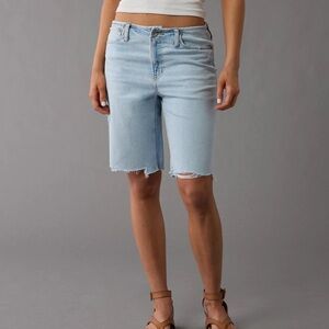 American Eagle Outfitters Light Blue Denim Bermuda Shorts
